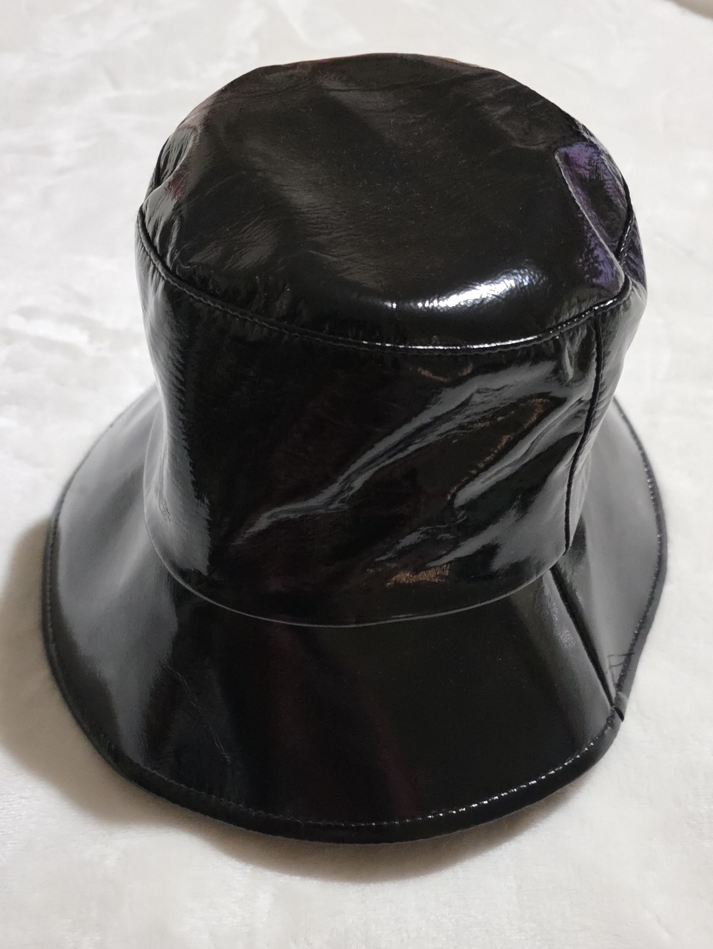 Rampage Black Patent Bucket Hat